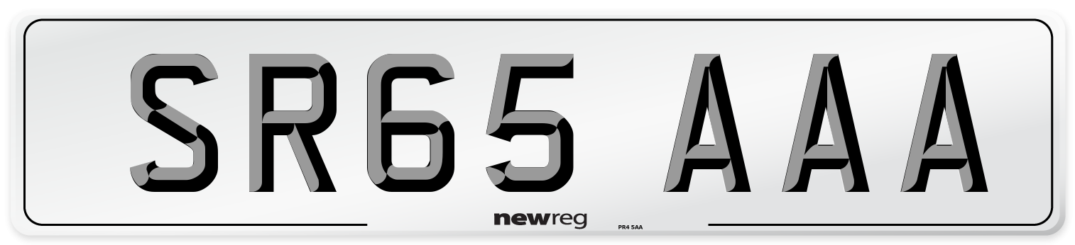 SR65 AAA Number Plate from New Reg